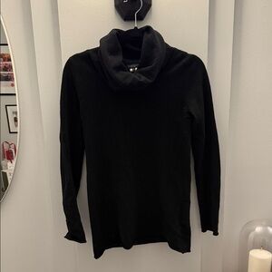 Cashmere Chic Black Turtleneck Sweater